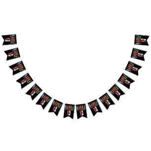 rusty license plate collection 70th birthday bunting flags