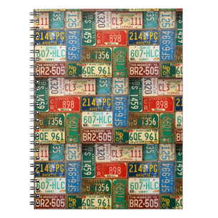 Rusty License Plate Collection Notebook