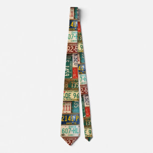 Rusty License Plate Collection Tie