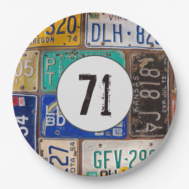 Rusty License Plates 71st Birthday (Front)