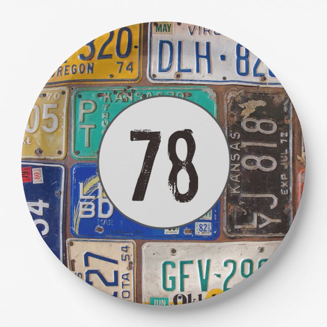 Rusty License Plates 78th Birthday (Front)