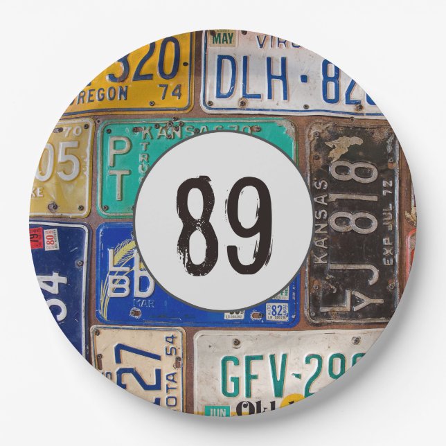 Rusty License Plates 89th Birthday (Front)