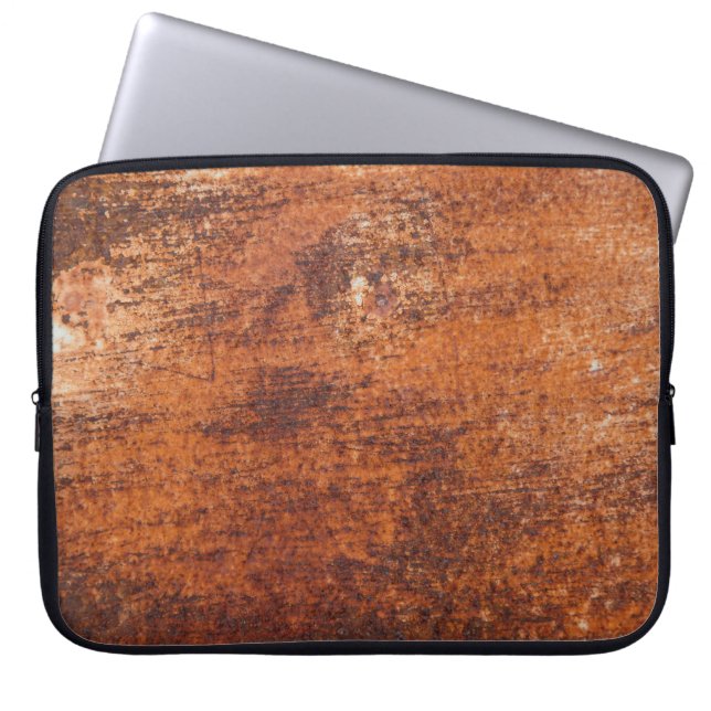 Rusty metal background laptop sleeve (Front)