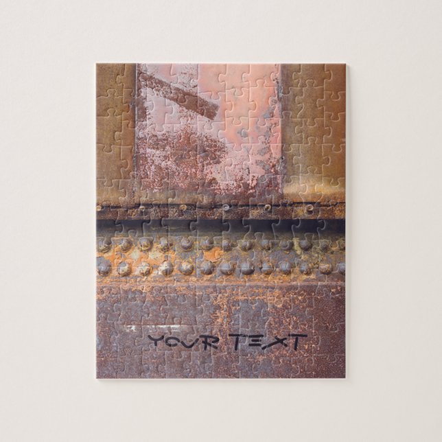 Rusty metal customizable  jigsaw puzzle (Vertical)