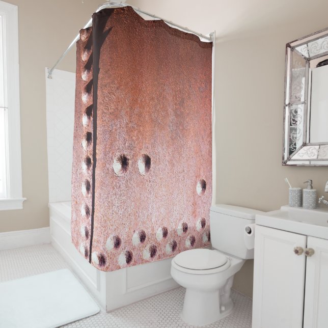 Rusty Metal Fine Art Photo Rustic Shower Curtain (In Situ)