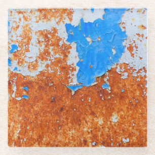 Rusty Metal: Grunge Textures Pattern Glass Coaster