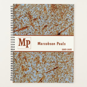 Rusty Metal Modern Masculine Personalized Planner