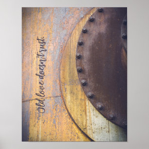 Rusty metal object poster