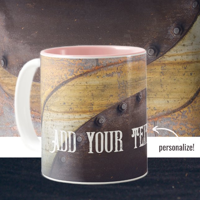 Rusty metal object Two-Tone coffee mug (Creator Uploaded)