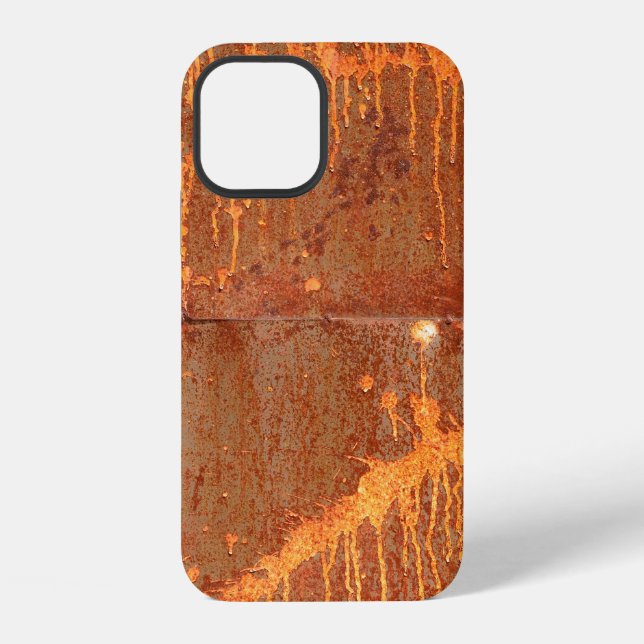 rusty metal panel texture background iPhone case (Back)