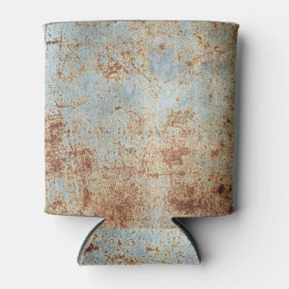 Rusty metal panel, textured background can cooler