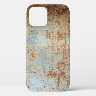 Rusty metal panel, textured background iPhone 12 case