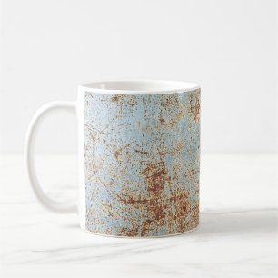 Rusty metal panel, textured background coffee mug