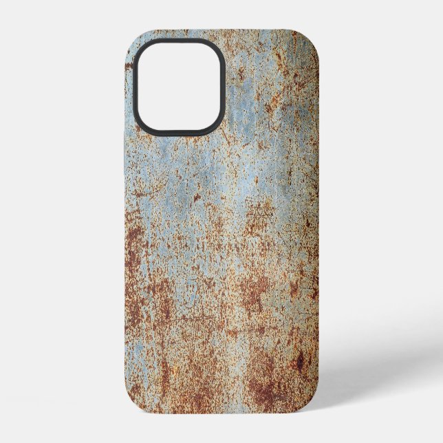 Rusty metal panel, textured background iPhone case (Back)