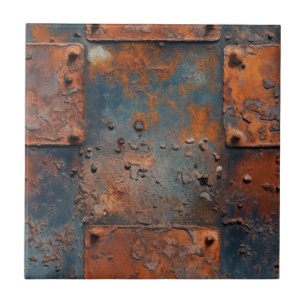Rusty Metal Panels Tile