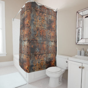 Rusty Metal Shower Curtain