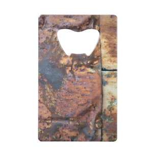 Rusty Metal Siding Old Industrial Building Detail Credit Card Bottle Opener