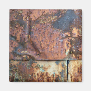 Rusty Metal Siding Old Industrial Building Magnet