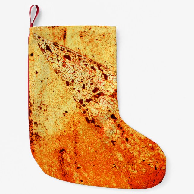 Rusty metal surfaceabstract, aging, home decor, bu small christmas stocking (Front)