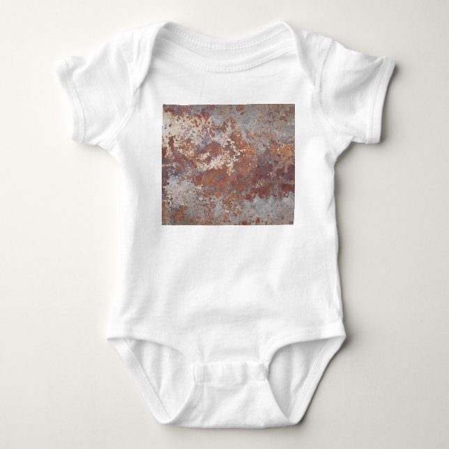 Rusty Metal Texture Background Baby Bodysuit (Front)
