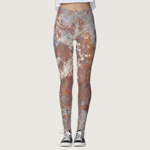 Rusty Metal Texture Background Leggings