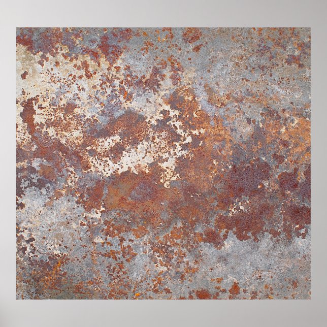Rusty Metal Texture Background Poster (Front)