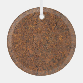 Rusty Metal: Textured Iron Aesthetics. Glass Ornament