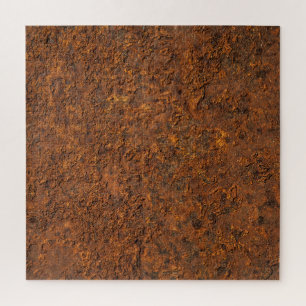 Rusty Metal: Textured Iron Aesthetics. Jigsaw Puzzle