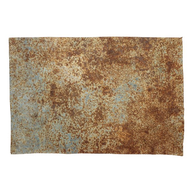 Rusty Metal: Textured Panel Background. Pillowcase (Front)