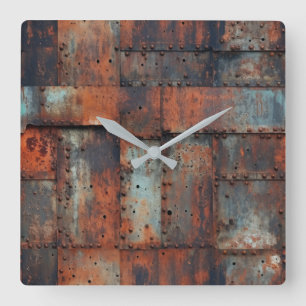 Rusty Metal Wall Clock