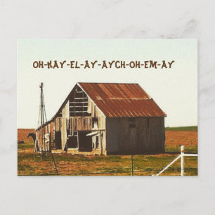 Rusty Old Barn in Oklahoma Postcard