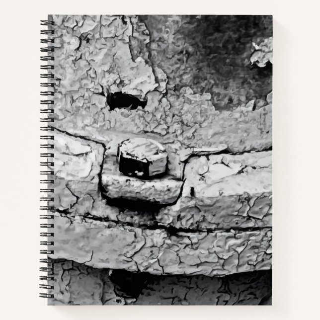 Rusty Old Fire Hydrant Close Up Photograph Notebook (Front)