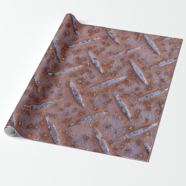 Rusty Old Metal Texture Wrapping Paper (Unrolled)
