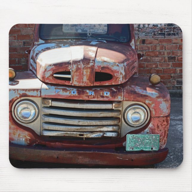 Rusty Old Truck Mouse Pad (Front)