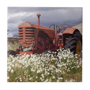 RuSTY OLD ViNTAGE TRaCTOR Tile