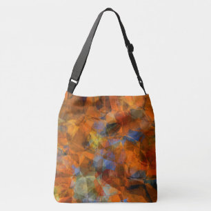 Rusty Orange Modern Abstract Design Crossbody Bag