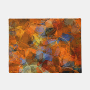Rusty Orange Modern Abstract Design Doormat