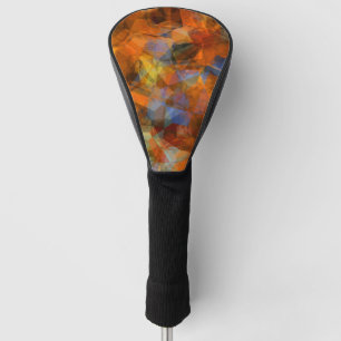 Rusty Orange Modern Abstract Design Golf Head Cover
