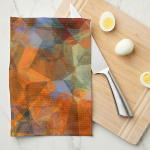 Rusty Orange Modern Abstract Design Kitchen Towel