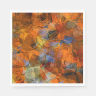Rusty Orange Modern Abstract Design Napkin