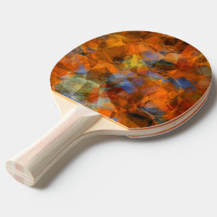Rusty Orange Modern Abstract Design Ping Pong Paddle