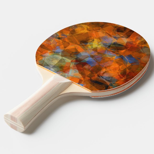 Rusty Orange Modern Abstract Design Ping Pong Paddle (Front Angle)