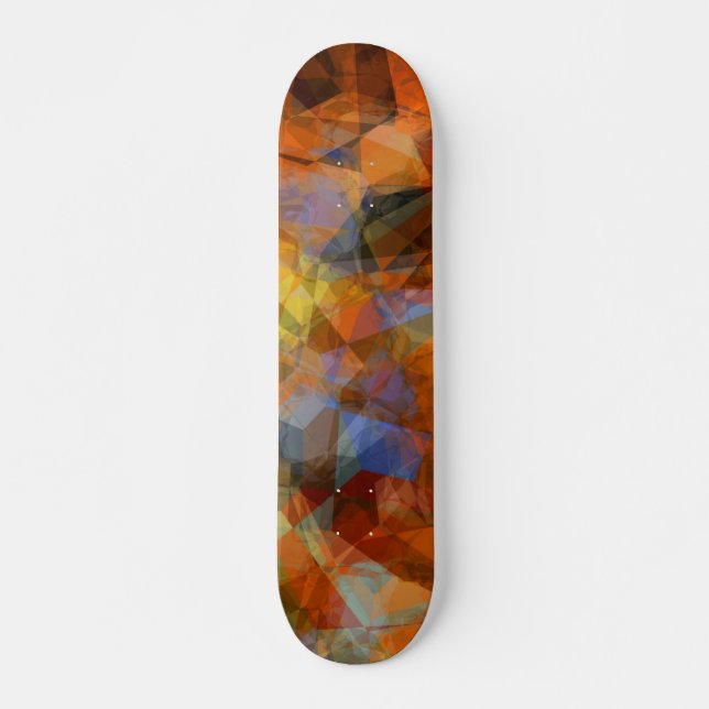 Rusty Orange Modern Abstract Design Skateboard (Front)