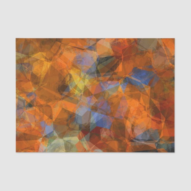 Rusty Orange Modern Abstract Design Tissue Paper (Front)