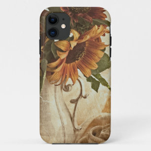 Rusty Orange Sunflowers iPhone 11 Case