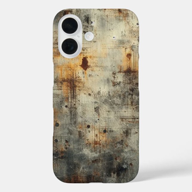 rusty pattern Iphone 16 case (Back)