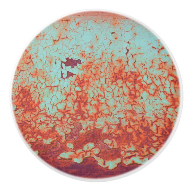 Rusty Peeling Paint Ceramic Knob (Front)
