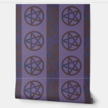 Rusty Pentagram Wallpaper Border Purple