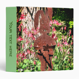 Rusty Rabbit Columbine Flower Garden Personalized Binder
