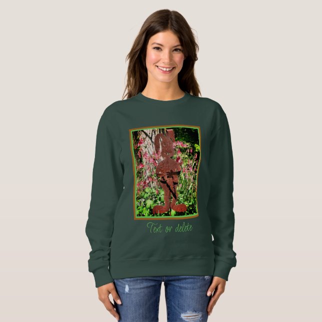 Rusty Rabbit Columbine Flower Garden Personalized  Sweatshirt (Front Full)
